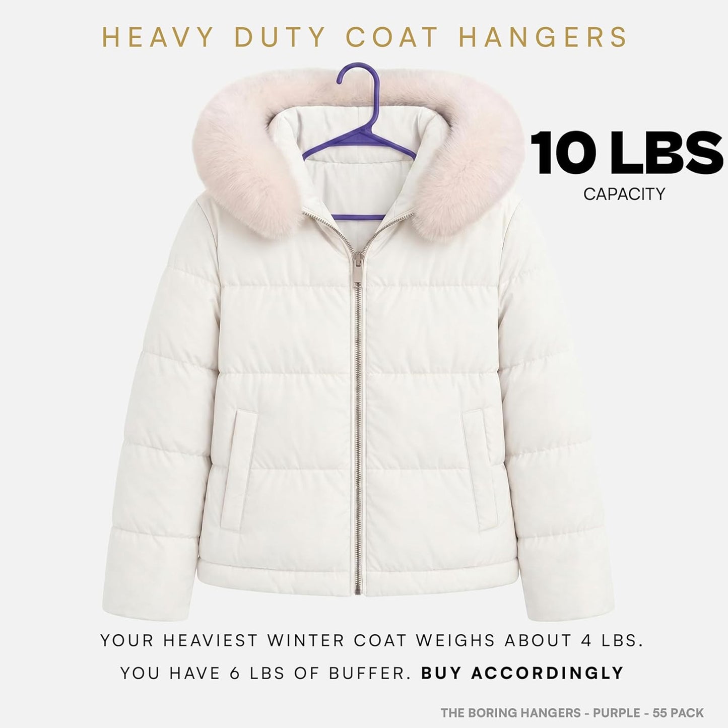 The Boring Hangers 22 Pack - 10 lb Heavy Duty Adult Hangers for Closet, Space Saving & Slim Plastic Hangers for Shirts Suits Jackets - 0.20" Thin Minimalist Hangers.