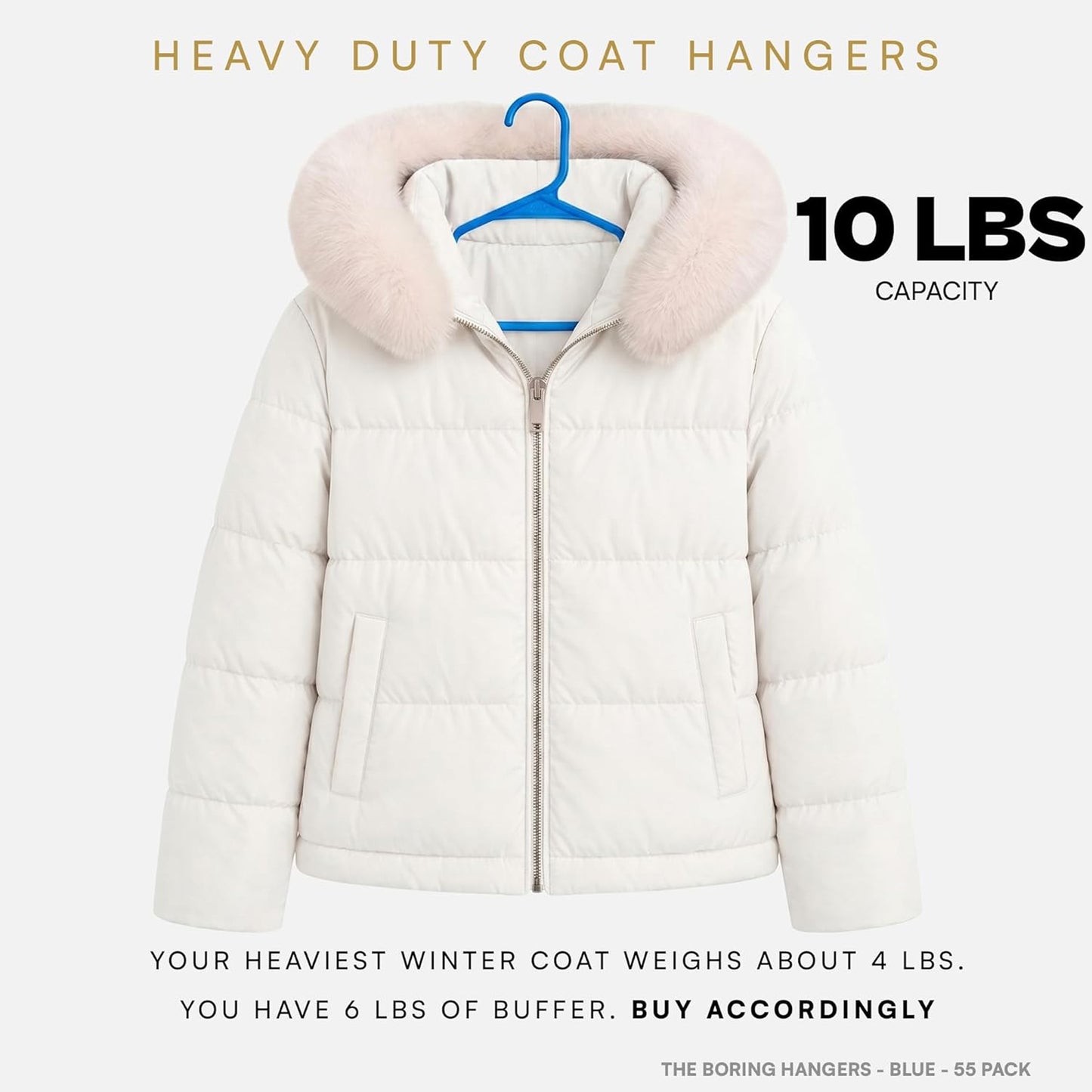 The Boring Hangers 22 Pack - 10 lb Heavy Duty Adult Hangers for Closet, Space Saving & Slim Plastic Hangers for Shirts Suits Jackets - 0.20" Thin Minimalist Hangers.