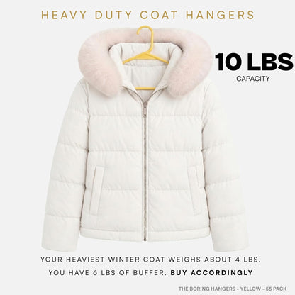 The Boring Hangers 22 Pack - 10 lb Heavy Duty Adult Hangers for Closet, Space Saving & Slim Plastic Hangers for Shirts Suits Jackets - 0.20" Thin Minimalist Hangers.
