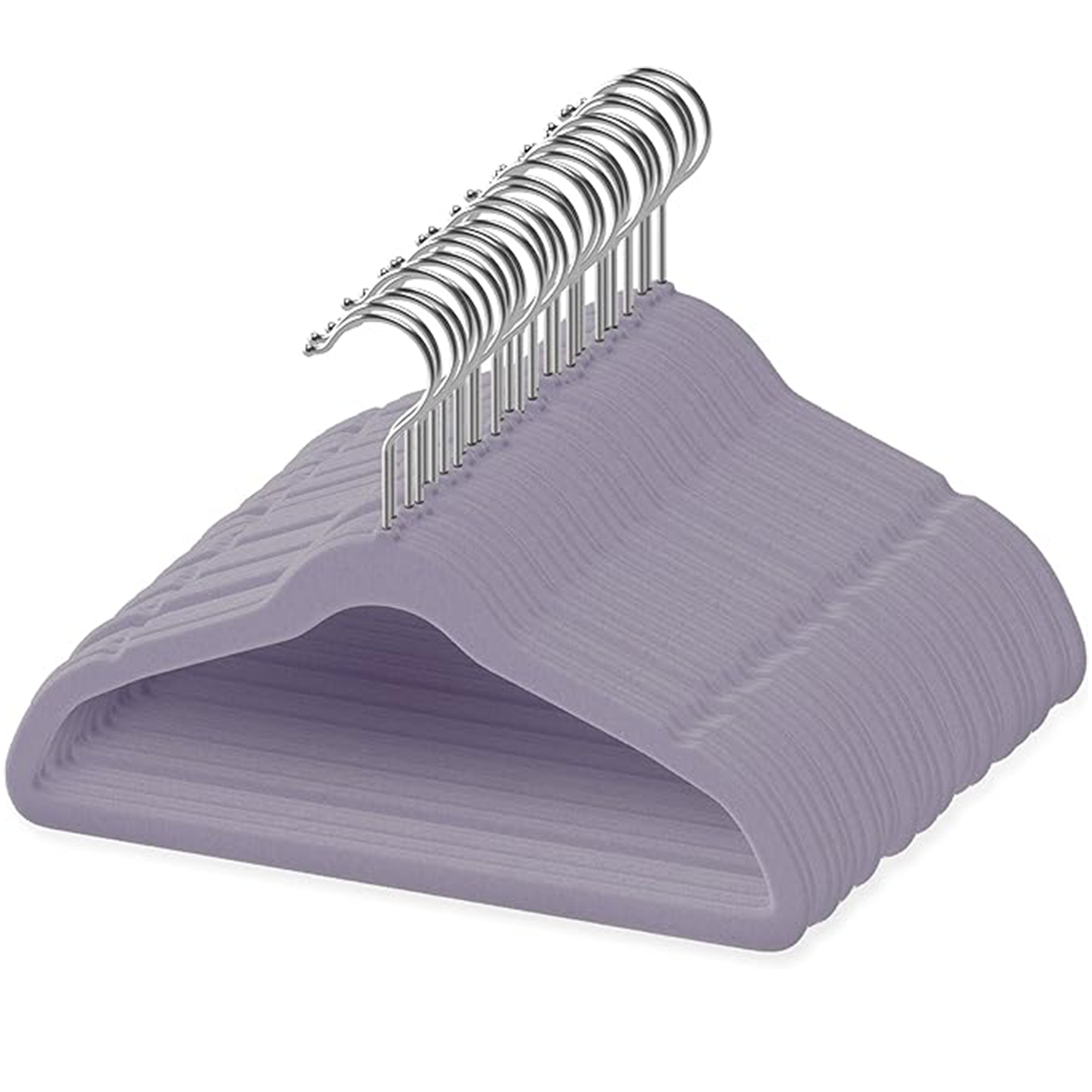 The Boring Hangers - 50 Velvet Baby Hangers Pack - Perfect for Newborn Clothes, Compact & Durable Design