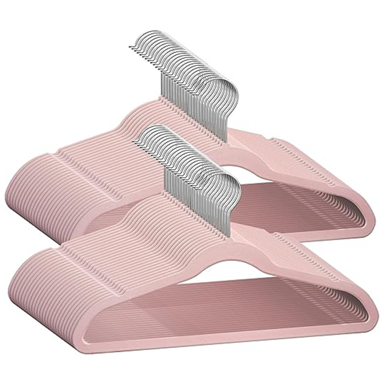 The Boring Hangers - 50 Velvet Baby Hangers Pack - Perfect for Newborn Clothes, Compact & Durable Design