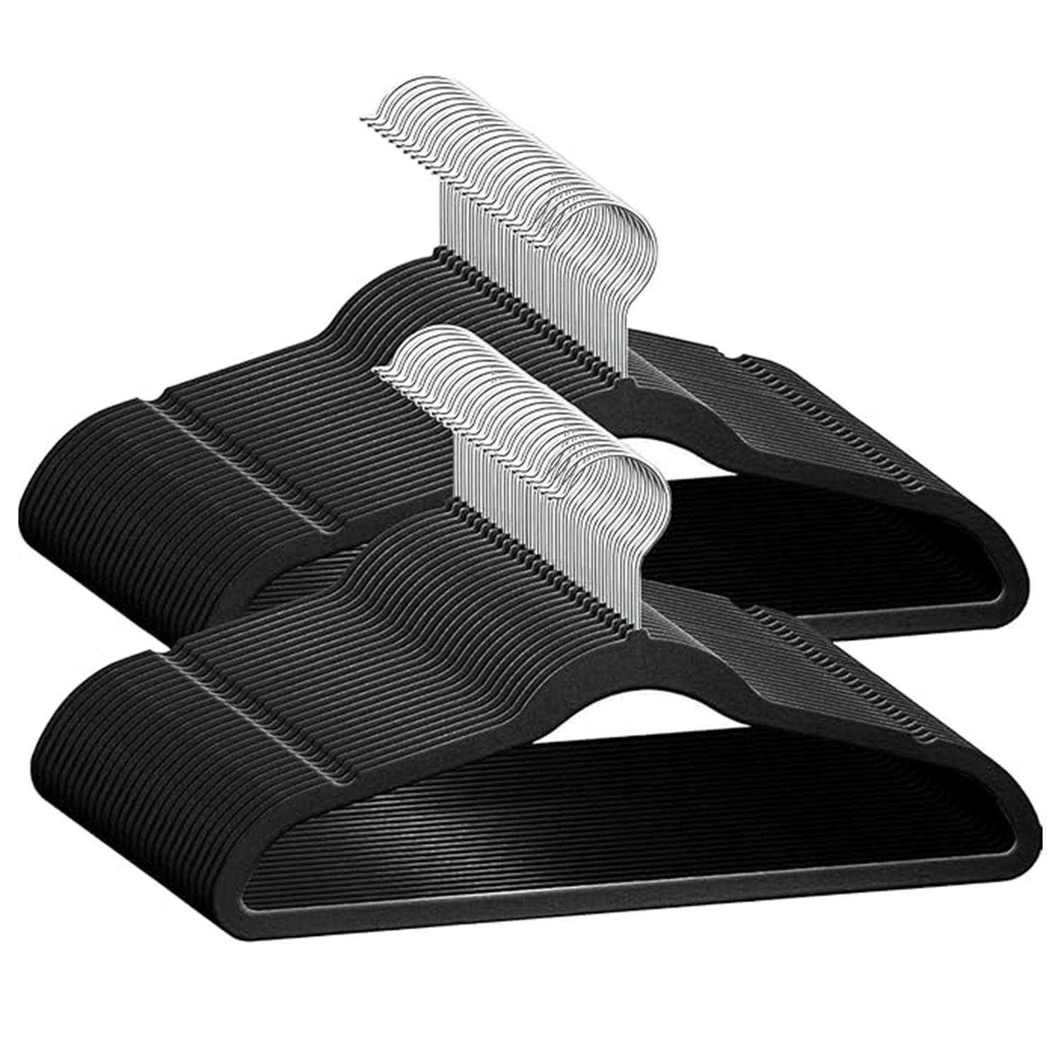 The Boring Hangers - 50 Pack Velvet Kids Hangers - Non Slip 14 Inch Clothes Hangers for Girls, Durable & Lightweight