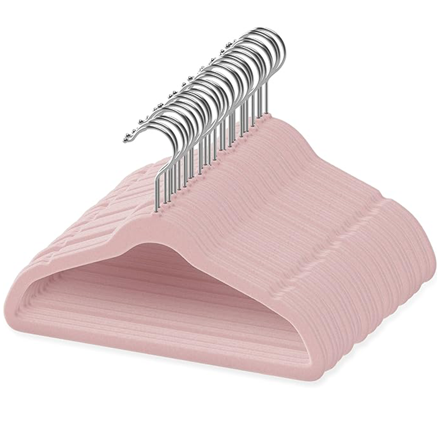 The Boring Hangers - 50 Pack Velvet Kids Hangers - Non Slip 14 Inch Clothes Hangers for Girls, Durable & Lightweight